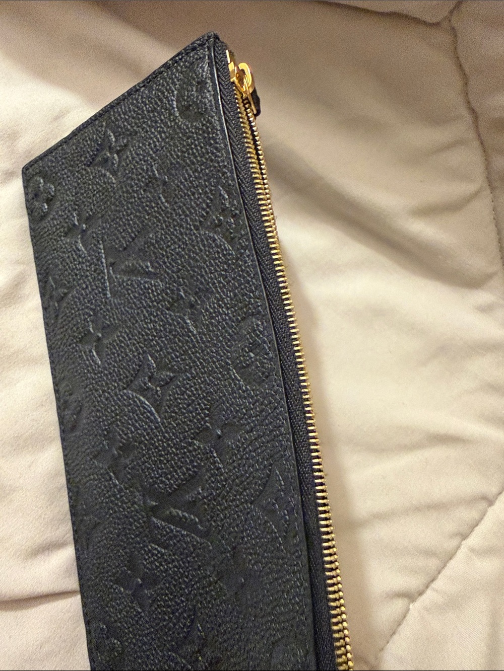 Louis Vuitton Black Embossed Monogram zip insert/card holder - Picture 11 of 15